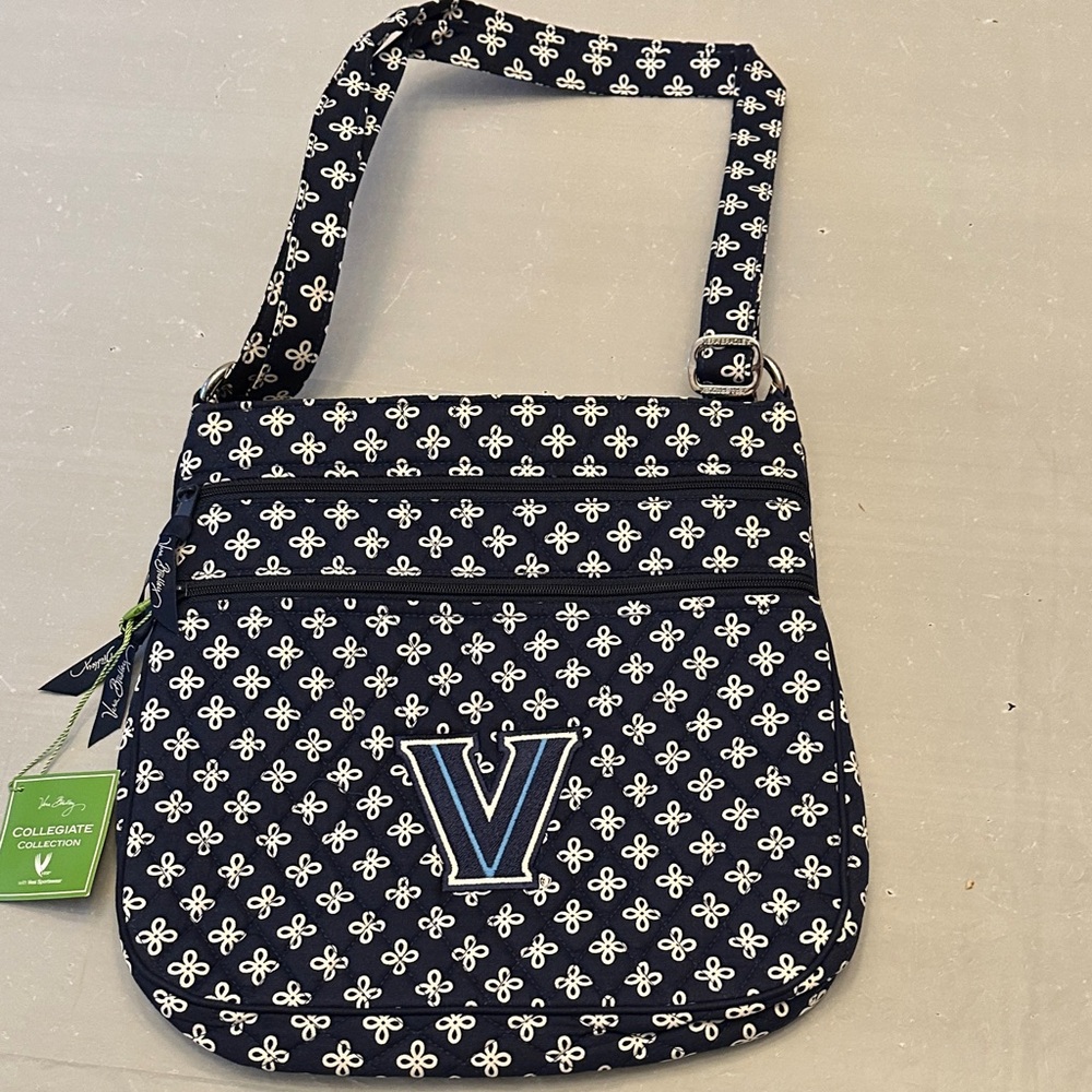 Vera Bradley Villanova Collegiate Triple Zip Hipster Crossbody Bag